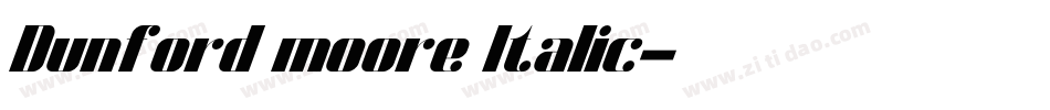 Dunford moore Italic字体转换
